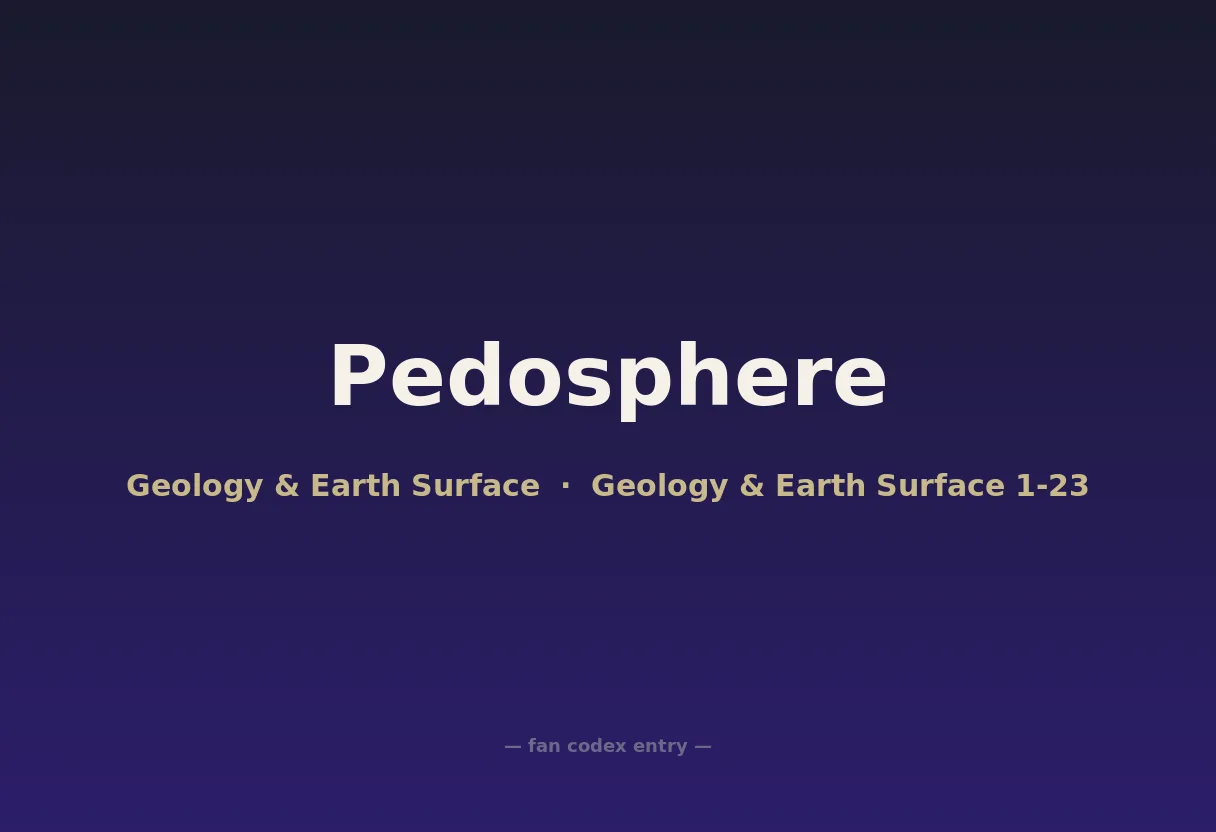 Pedosphere