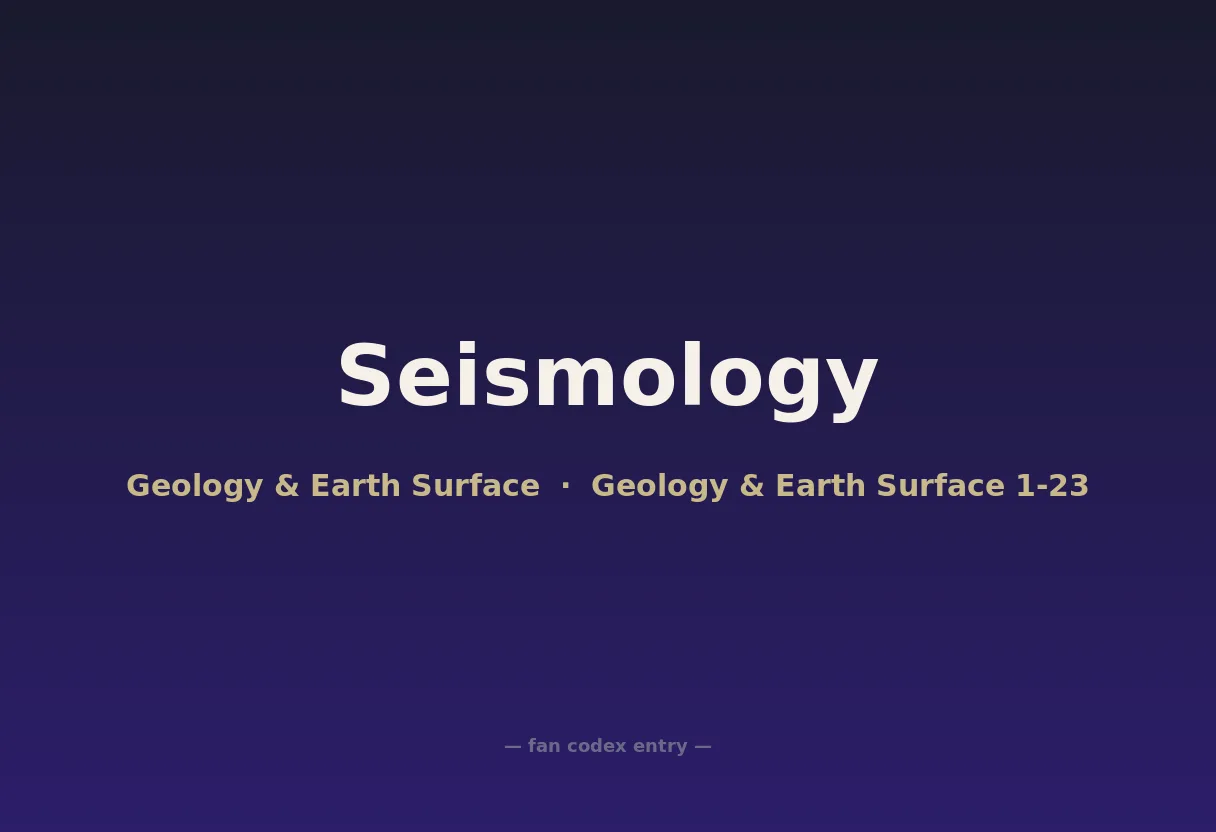 Seismology