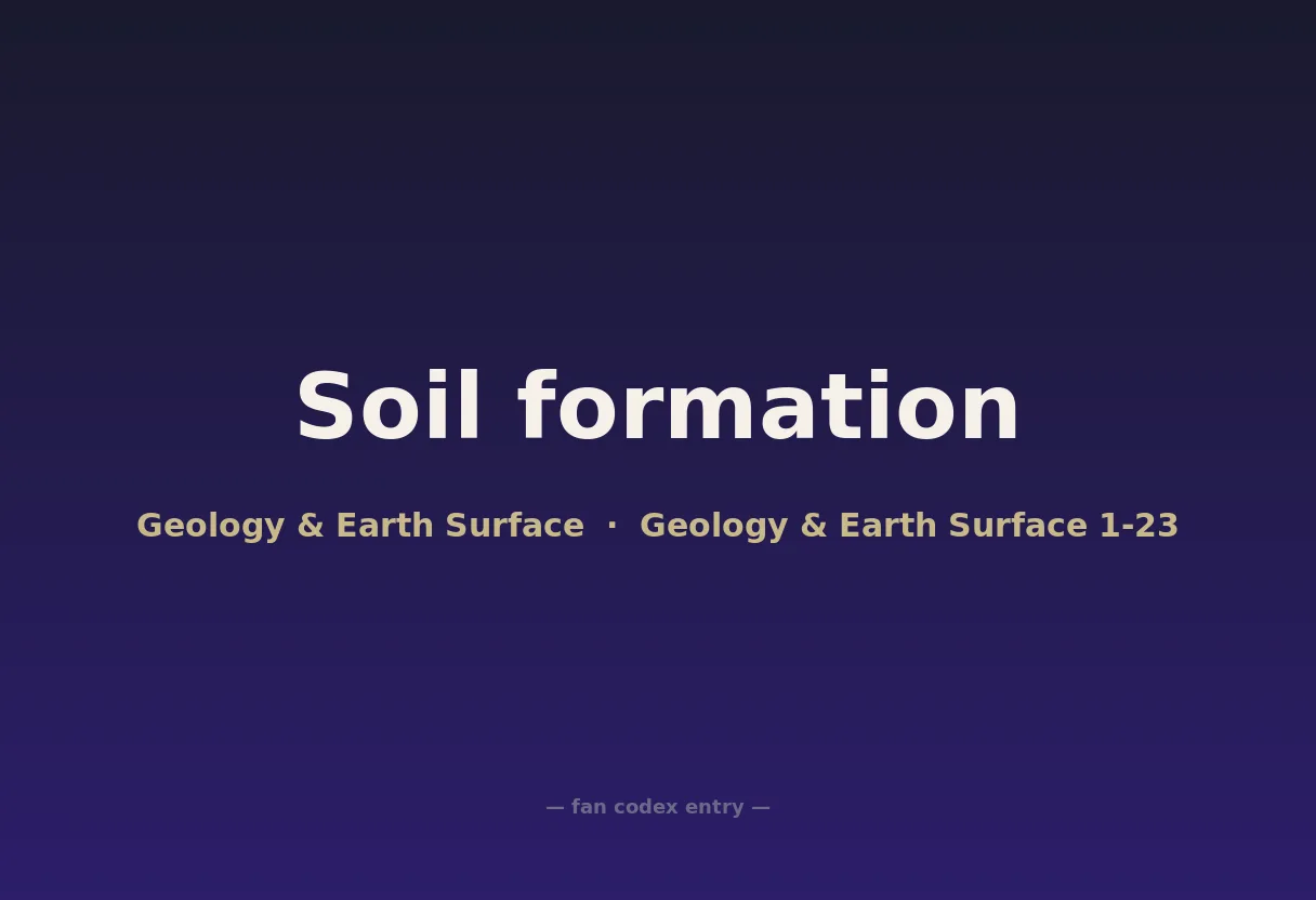 Soil formation