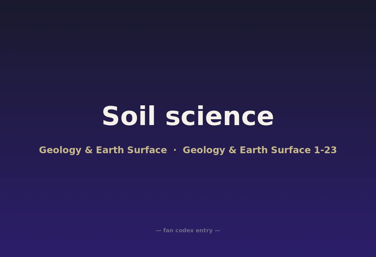 Soil science
